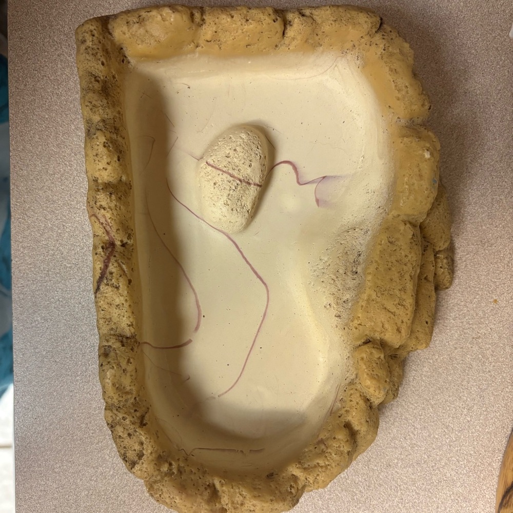 Reptile water bowl Stone-Look